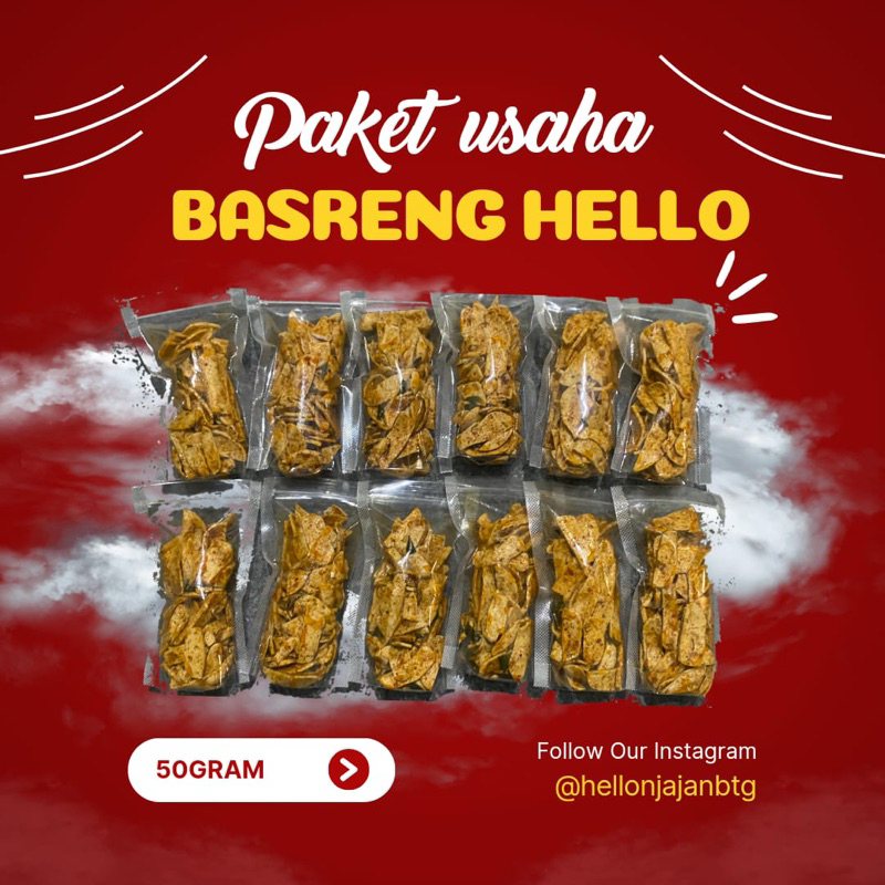 

PAKET USAHA/ RESELLER BASRENG HELLONJAJANBATANG 12pcs NETTO 50gr PRAKTIS HARGA MURAH.