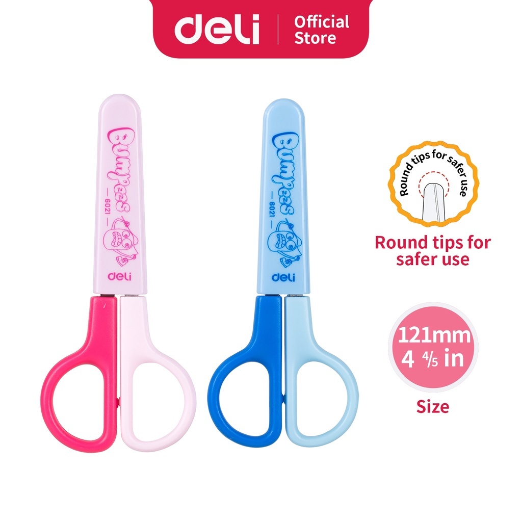 

Deli School Scissor / Gunting Kertas Anak Lucu Aman E6021 / Gunting Deli