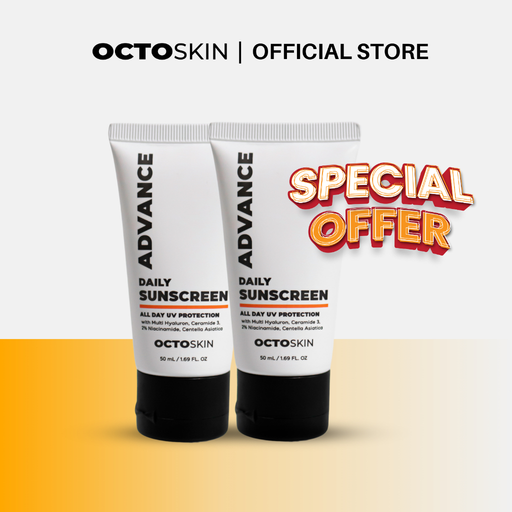 OCTOSKIN Paket Bundling 2pcs Advance Daily Sunscreen SPF 40+ PA+++