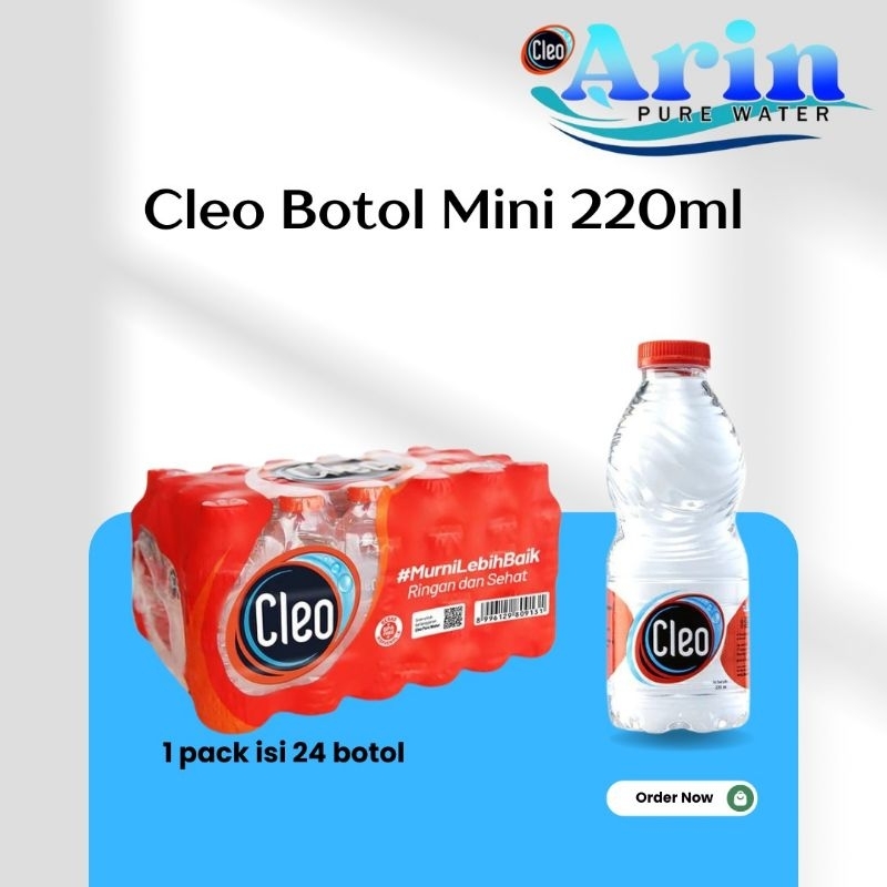 

Cleo Air Mineral Kemasan Botol Mini 220ml (isi 24 botol/pack)