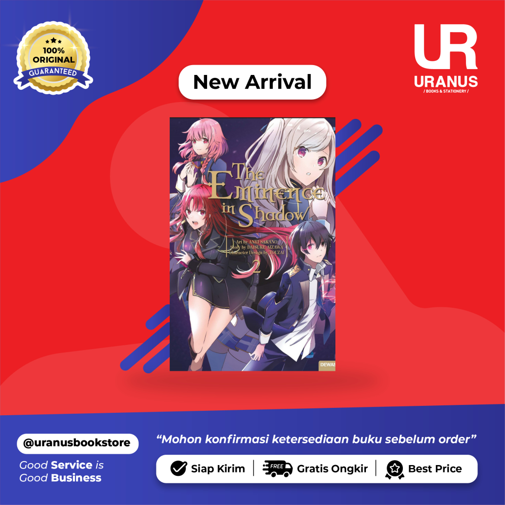 THE EMINENCE IN SHADOW 2 - PGI - 100% ORI - TOKO BUKU URANUS NGAGEL SURABAYA