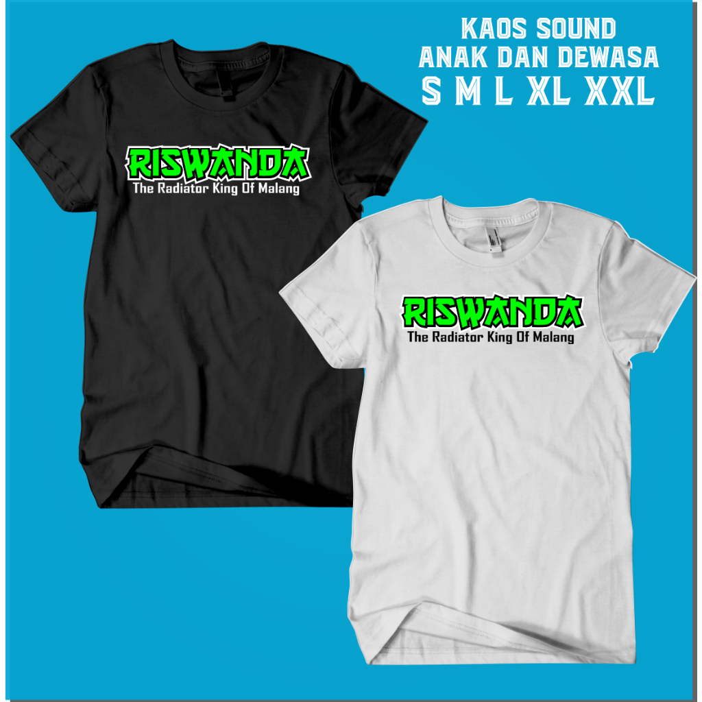 KAOS RISWANDA HITAM DAN  RISWANDA HITAM DAN PUTIH DEWASA DAN ANAK