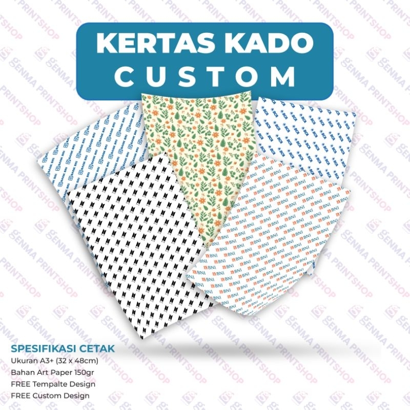 

KERTAS KADO CUSTOM GENMAPRINTSHOP FREE TEMPLATE DESIGN