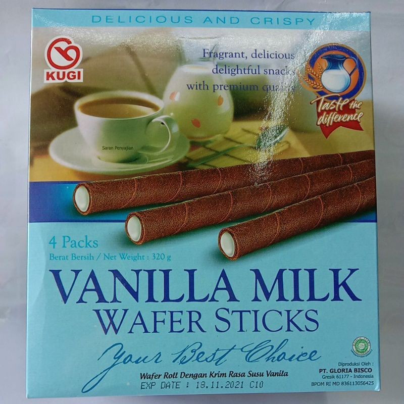 

Kugi Wafer Stik Vanilla/ Astor Lebaran/ Kugi Waffer Stick 320gr