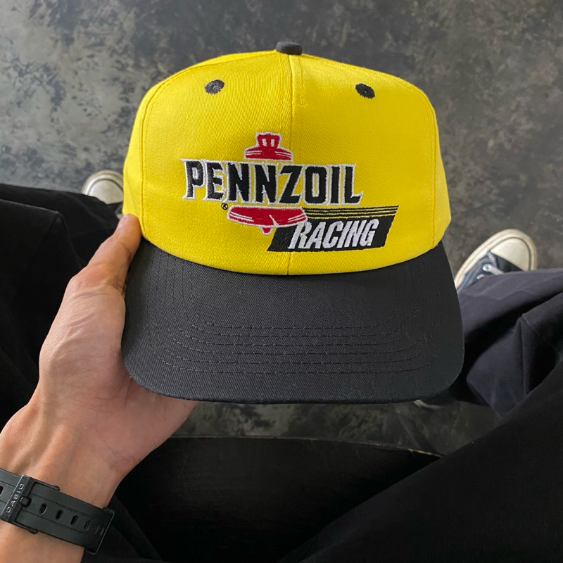 VINTAGE 90s PENNZOIL RACING TEAM HAT (Made In USA) New Old Stock