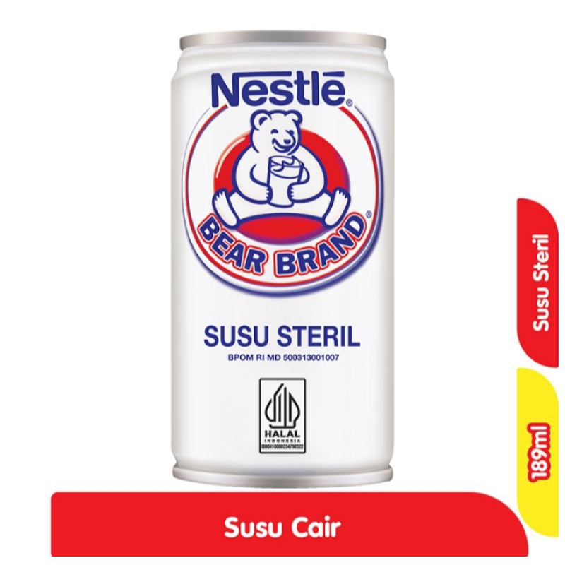 

susu steril beruang can 189 ml