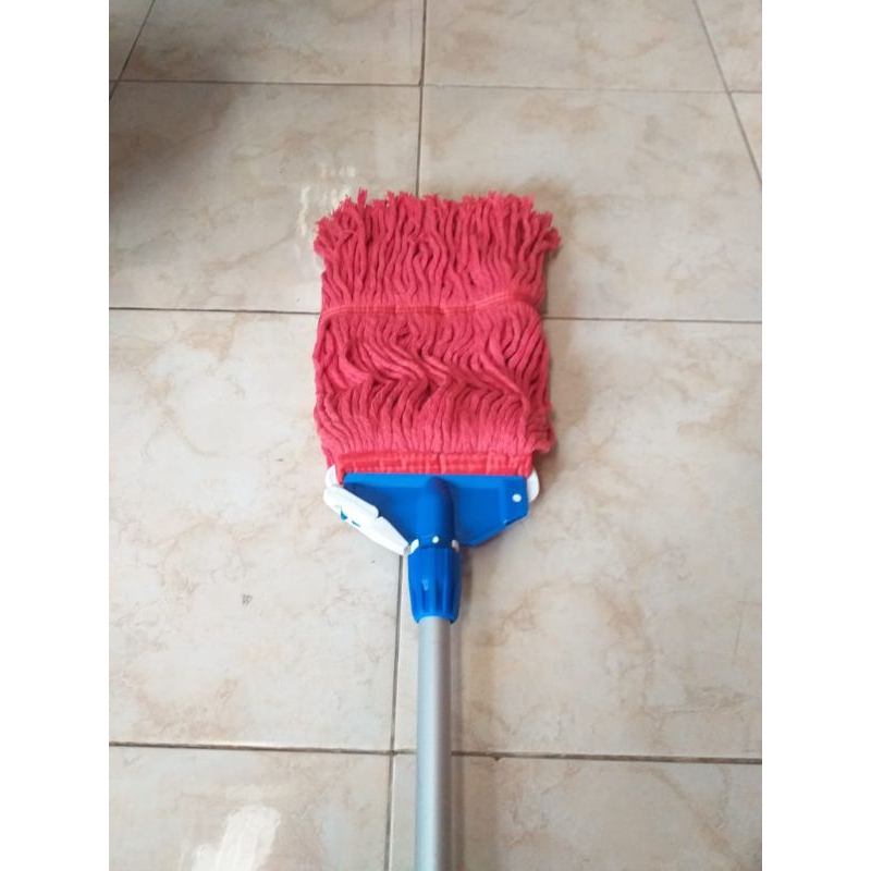 Alat Pel Lantai Alat pel Cotton Mop set cotton alat pel lantai mop set alat pel lantai mopset MERAH