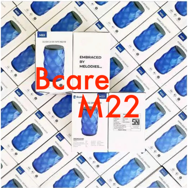 Bcare M22 Wireless Bluetooth Speaker Original Resmi AUX Aktif Lampu Disko