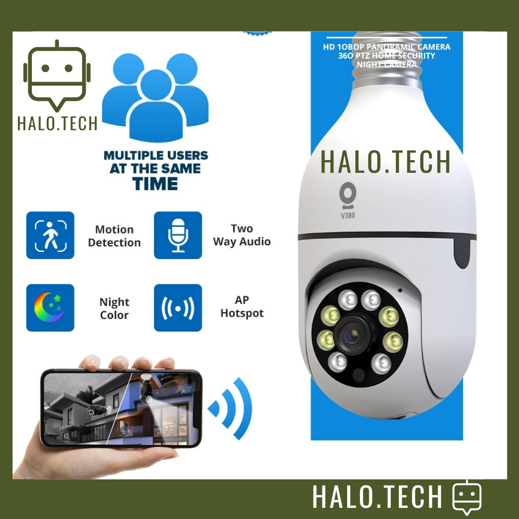 IP CAMERA CCTV BOHLAM V380 / V380PRO 8MP PTZ SPEED DOME MINI CCTV Lampu