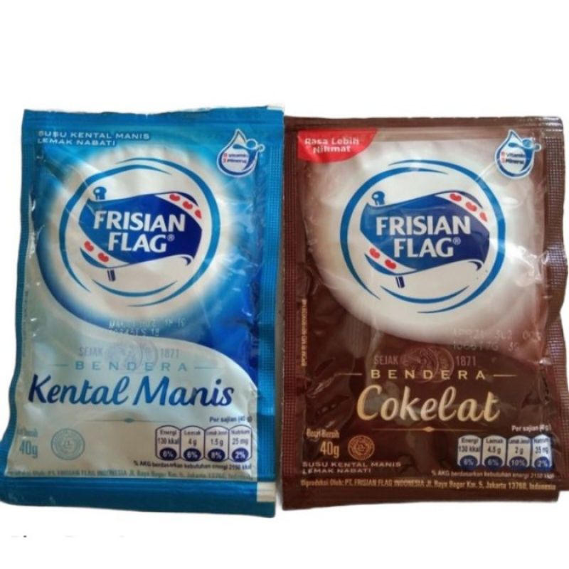 

Frisian Flag Susu Bendera Sachet Putih/ Coklat 40gr x 6 pcs