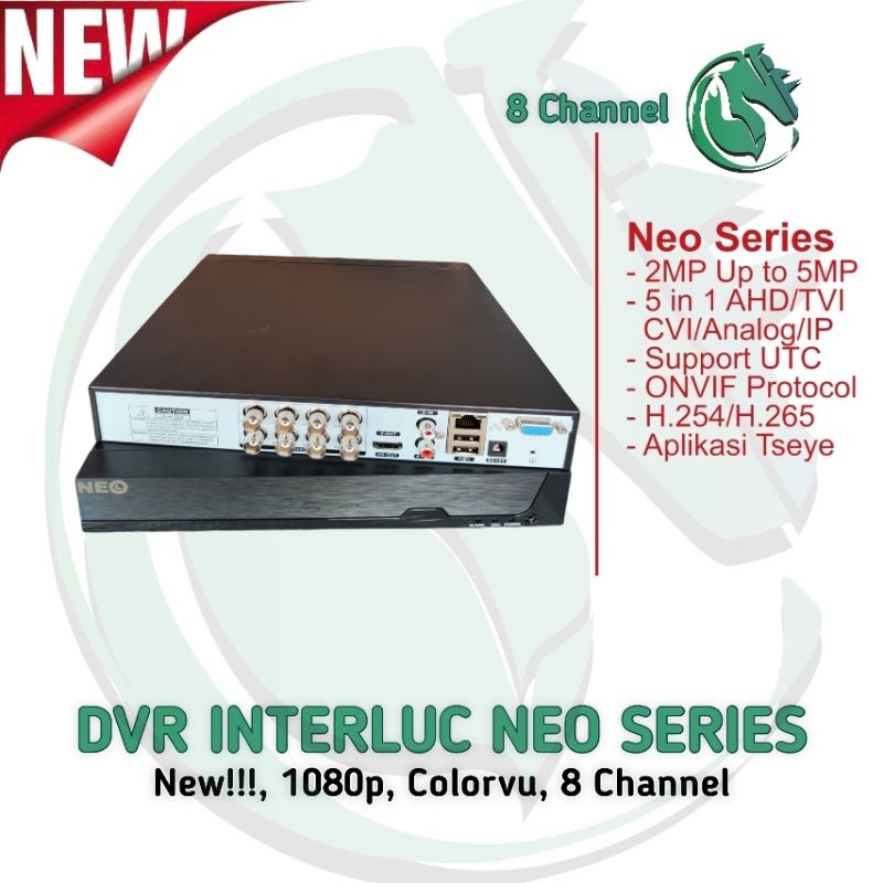 DVR CCTV INTERLUC NEO EDGE 5MN 2MP UP TO 5MP 4CH 8CH 16CH
