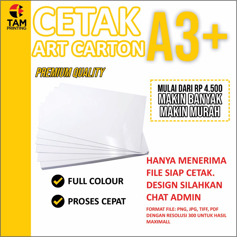 

Cetak Print Art Carton A3+ 260Gsm