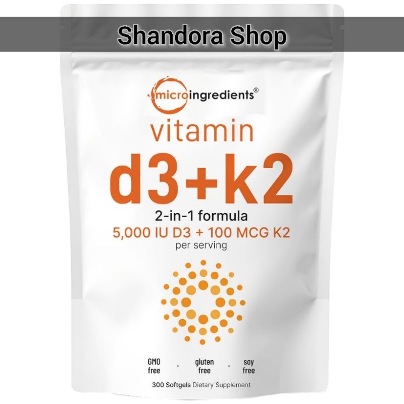 Microingredients vitamin D3+K2 isi 300 softgel