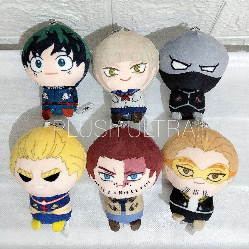 Marutto Deku, Toga, Twice, All Might, Endeavor, Hawks My Hero Academia MHA/BNHA Anime Plush Keychain