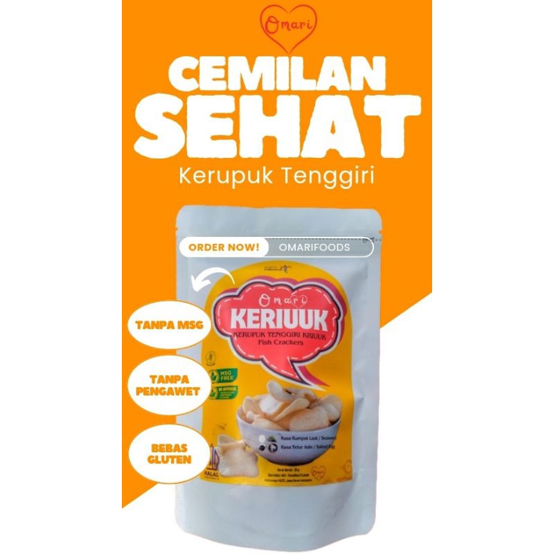 

Cemilan Sehat Kerupuk Tenggiri Tanpa MSG & Tanpa Pengawet dengan varian Rasa Rumput Laut & Telor Asin cocok untuk anak anak susah makan ikan (KERIUUK)