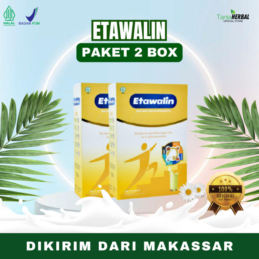 

[PAKET 2 BOX] ETAWALIN - Susu Herbal Kambing Etawa Membantu Mengatasi Asam Urat Pegal Linu Nyeri Sendi Memperkuat Tulang & Sendi Syaraf Kejepit dan Gejala Kolesterol Dikirim Dari Makassar
