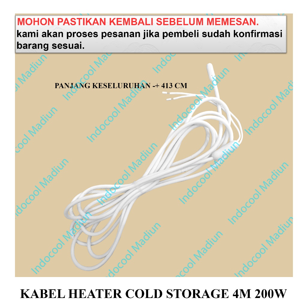 KHC4 KABEL HEATER PEMANAS / COLD STORAGE CABLE / KABEL HEATER COLD STORAGE 4M 200W