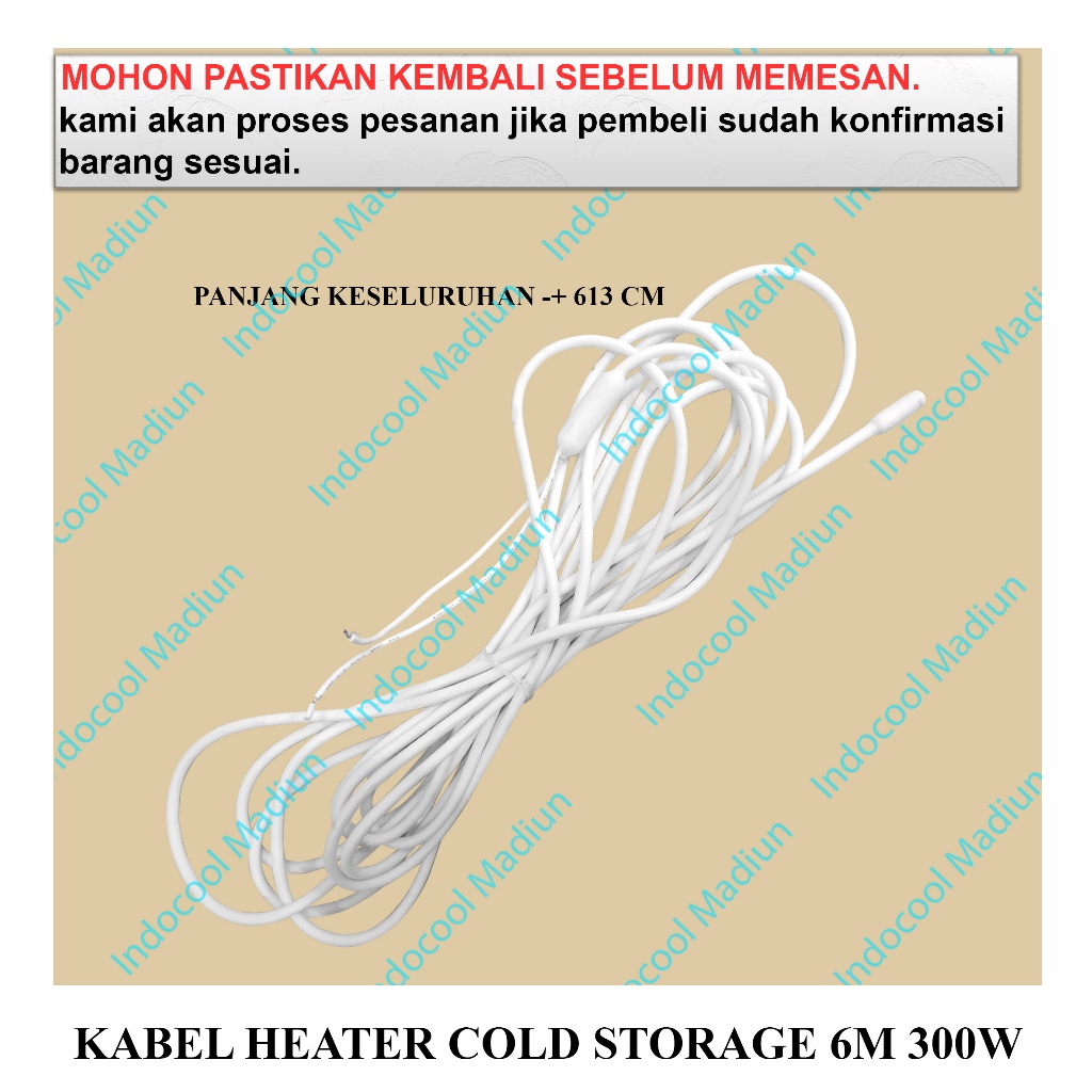 KHC6 KABEL HEATER PEMANAS / COLD STORAGE CABLE / KABEL HEATER COLD STORAGE 6M 300W