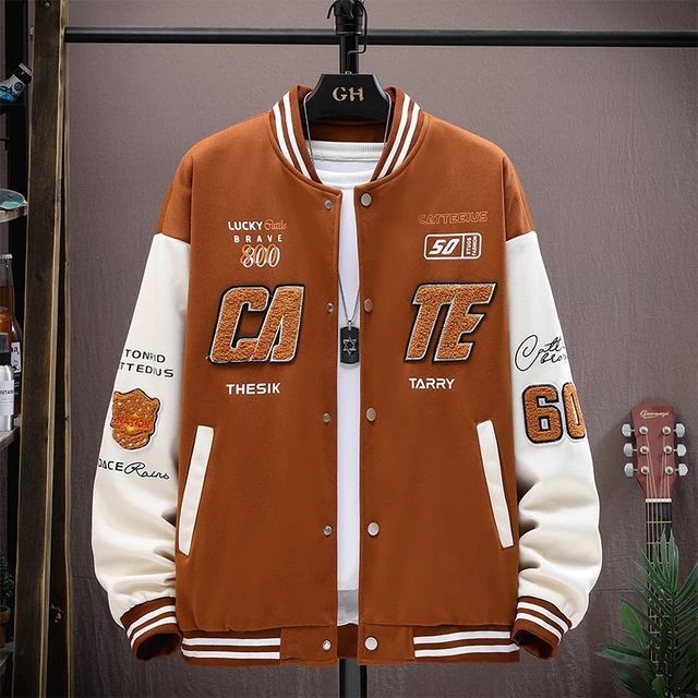 Jaket Varsity Cewek Cowok Jaket Baseball ANAK model kancing DESIGN CATE Fashion Terkini Pria Wanita 
