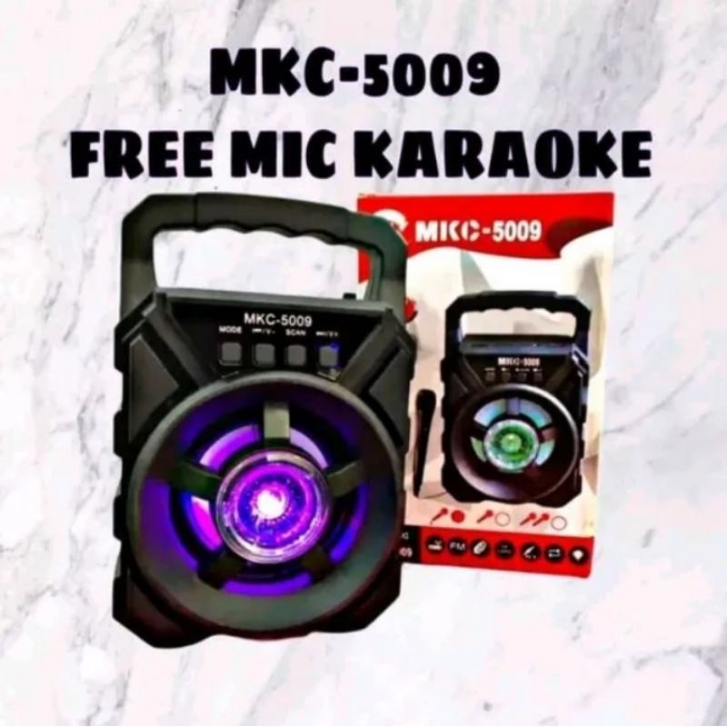 Speaker MKC 5009 MKC5009 Bluetooth portabel Bonus mic karaoke Speaker murah mkc5009 wireless Radio U