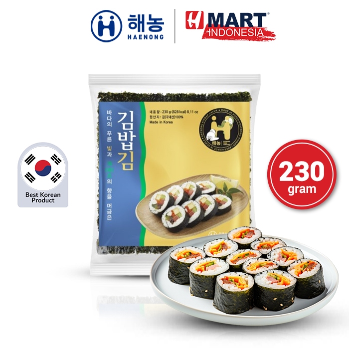 

HAENONG Roasted Laver - Rumput Laut Panggang Korea 230g (Isi 100 Sheets)