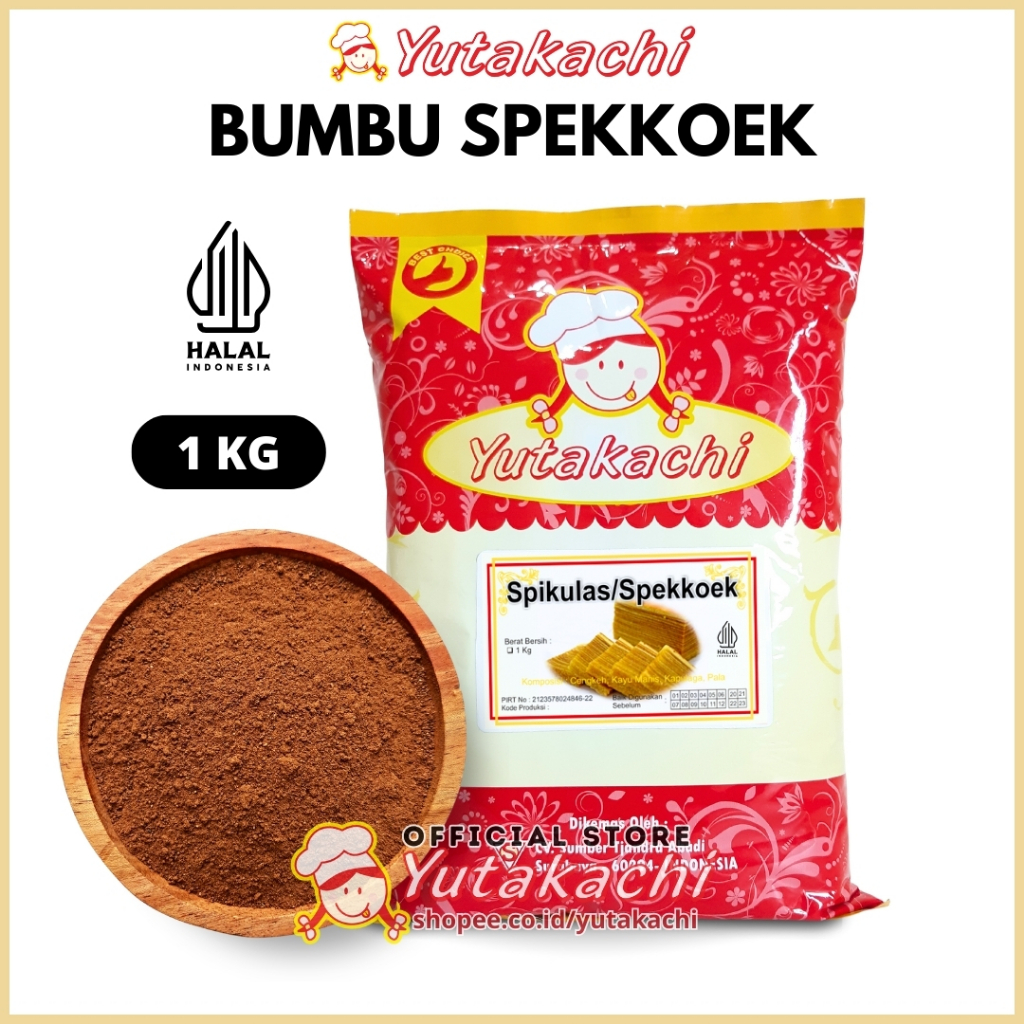 

Spikulas Bubuk 1 Kg Yutakachi - Bumbu Spekoek Spekkoek Spikoe Bahan Kue Lapis Legit Bolu Jadul