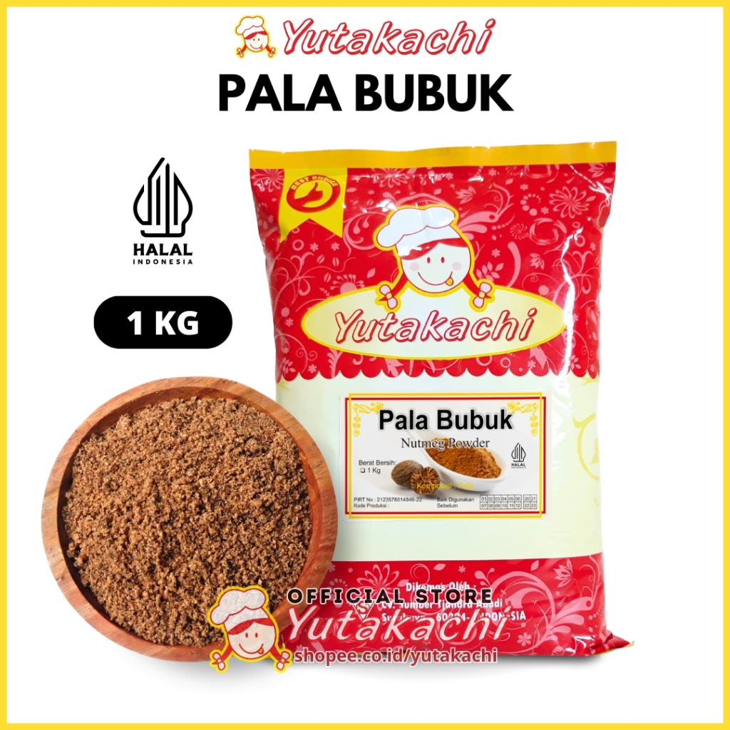 

Pala Bubuk 1Kg Yutakachi / Ground Nutmeg Powder / Biji Pala Bubuk