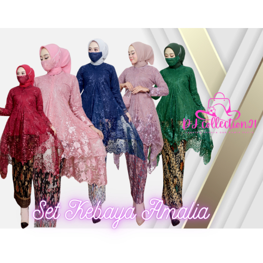 Setelan Kebaya Tunik Amelia / Kebaya Busui / Kebaya Wisuda / Kebaya Modern / Kebaya Cantik