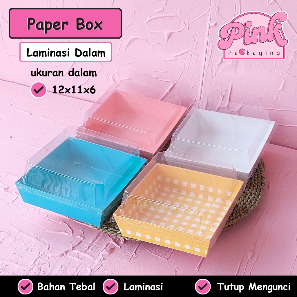 

[ECER] DESSERT BOX BURGER CAKE SANDWICH PAPER BOX IVORY KRAFT KOTAK TAHAN PANAS PAPER BOX PREMIUM