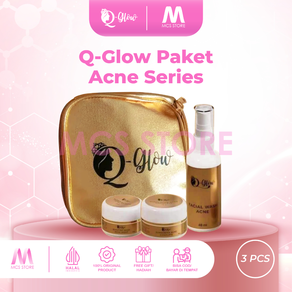 MCS STORE- Q Glow Skincare Whitening & Acne | Mengatasi jerawat dan Mencerahkan