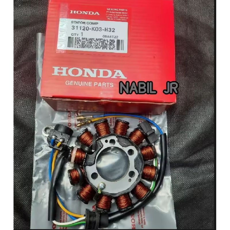 SPUL STATOR ASSY + PULSER KO3 MOTOR HONDA REVO FIT FI INJEKSI SEPUL REVO FI INJEKSI ORI