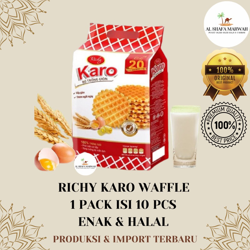 

Richy Karo Waffle 150 Gram | Richy Karo Crispy Butter Waffle Halal