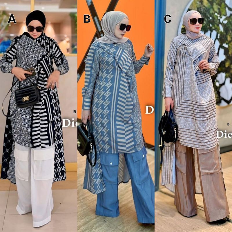 SETELAN DIERA MUSLIM BRANDED BY BAENETTA