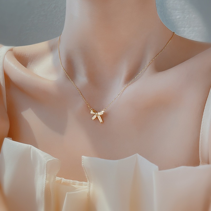 Adore - Kalung Titanium Pita Mata Tanam Anti Karat Modis Vintage Mewah Premium - 1142