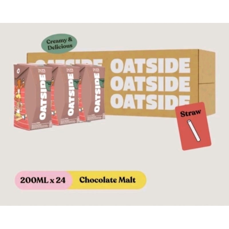 

susu oatside rasa chocomalt 200ml sedotan
