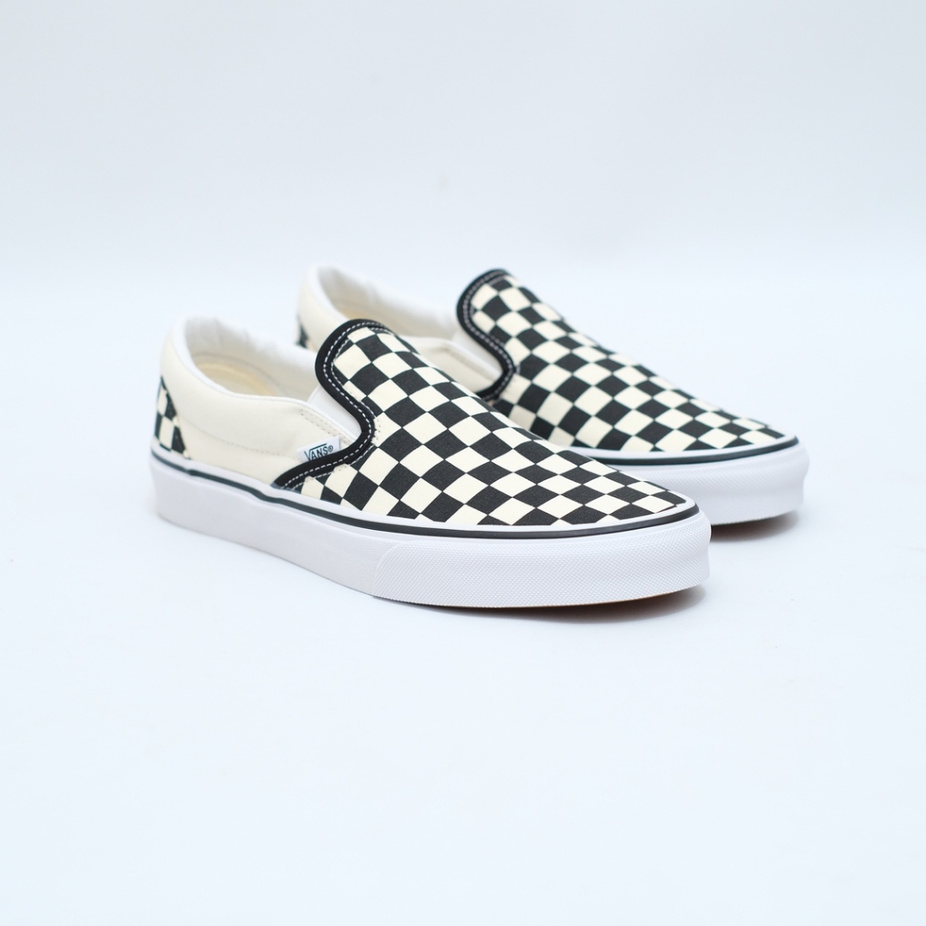 Vans Slip On Checkerboard Black White Resmi Navya