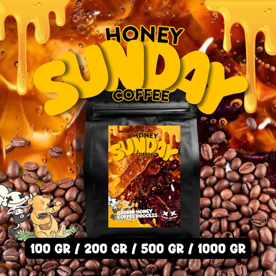 

Honey Sunday Roasted Coffee Bean Arabica Biji Kopi Coffee