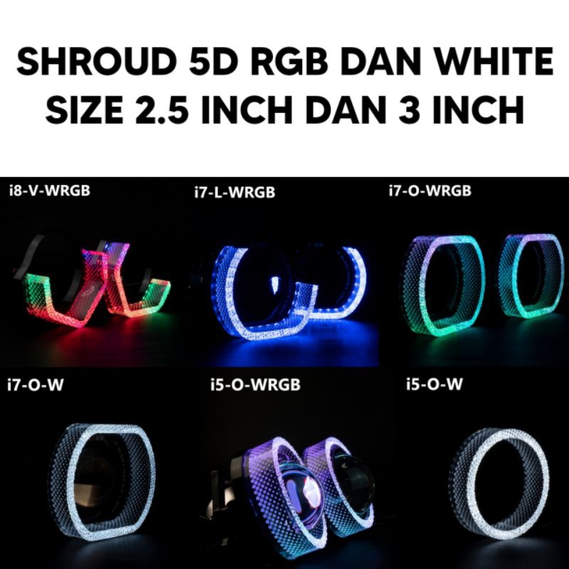 SHROUD 5D SIZE 3 INCH WELCOME RGB SHROUD BILED 5D CRYSTAL PREMIUM