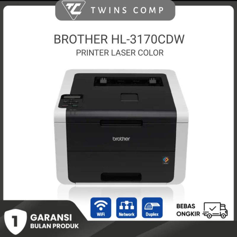 Printer Brother HL-3170CDW printer warna siap pakai