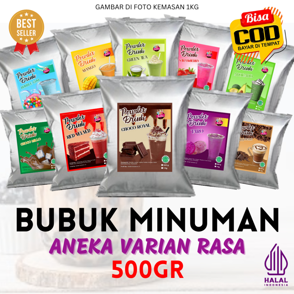 

Bubuk Minuman Rasa MIX 500gr Serbuk Minuman Rasa Kekinian