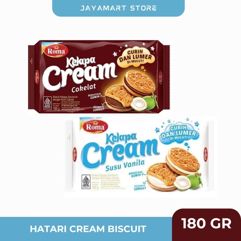 

Roma Kelapa Cream Pack Cokelat ( 189g) / Vanila ( 180g ) - MM011