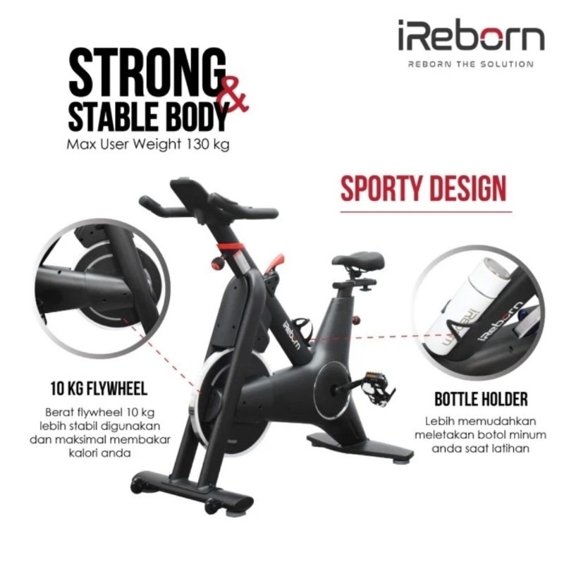 Sepeda Statis iReborn New Noris Spin Bike -ORIGINAL IREBORN | ALAT FITNESS