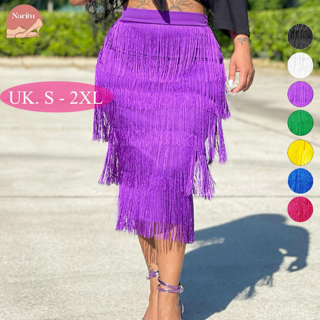 Naritu Women - ROK RUMBAI RATA - ROK RUMBAI WANITA MOTIF RATA 5 TINGKAT