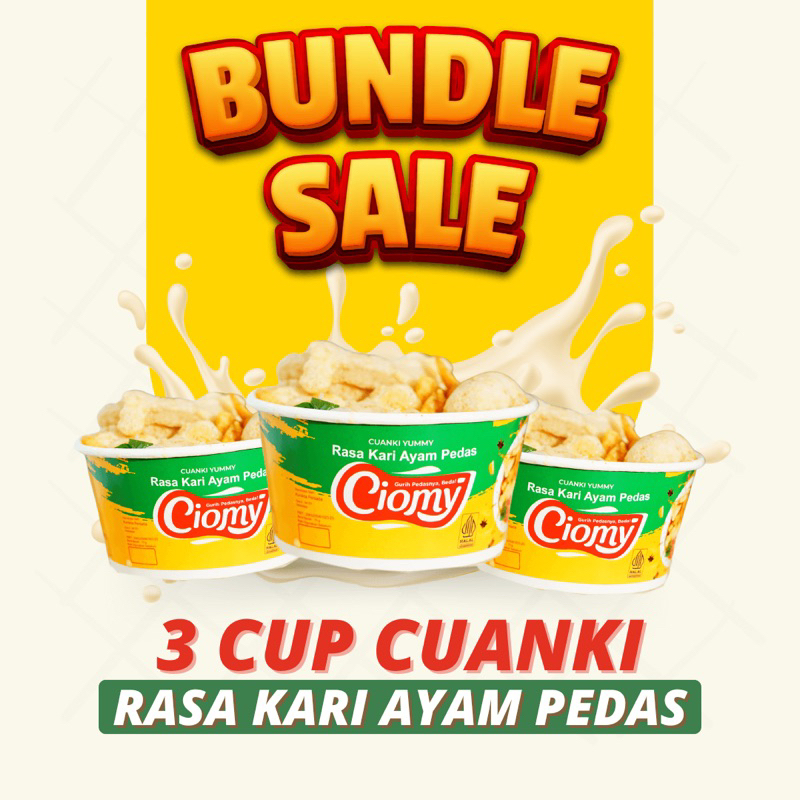 

- Terbaru Cuanki Cup Siomay Tahu Kuah Soto Kari bundling 3 /Cuanki Kuah Soto Kari (KEMASAN BESAR)