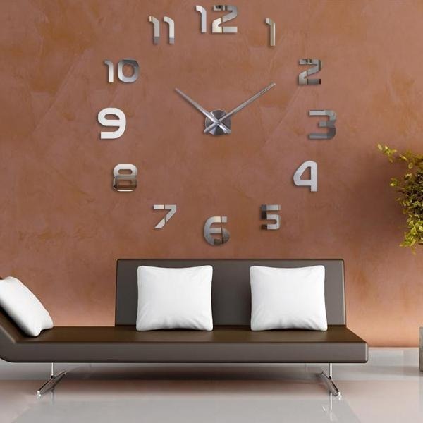 Jam Dinding 3D DIY Angka Latin Minimalis - Jam Dinding 3 Dimensi