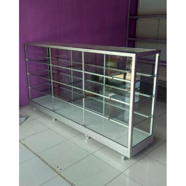 Etalase 2 meter/etalase kaca/etalase jualan/etalase toko/pengiriman only jabodetabek