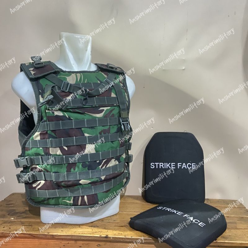 Rompi Anti Peluru J Forces Rompi Loreng Anti Peluru 1 Set Rompi plat baja Rompi Body Vest