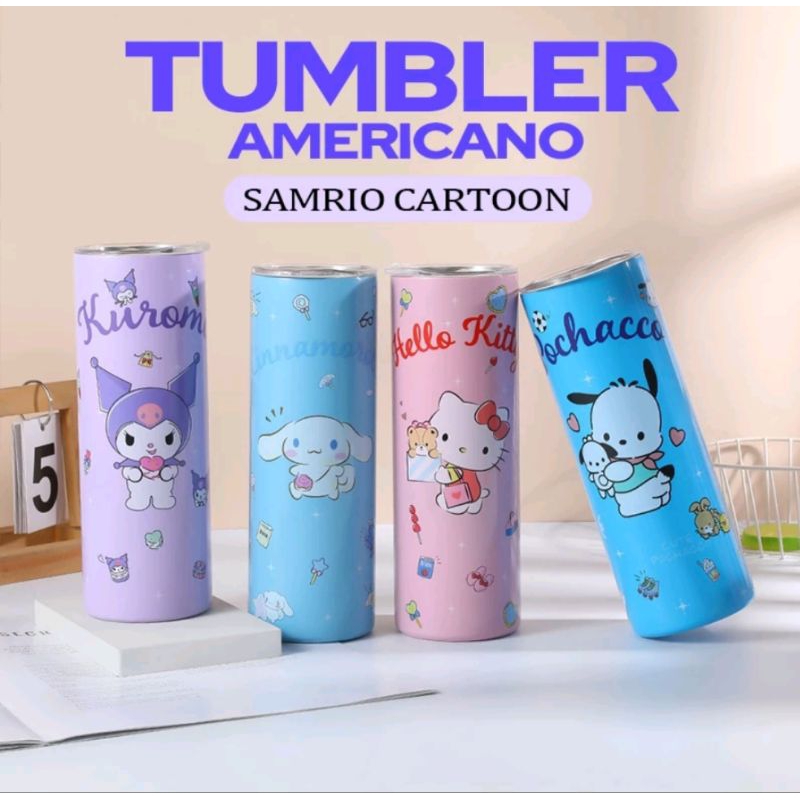TUMBLR STAINLESS STEEL SANRIO // TUMBLR SANRIO 600ML // TUMBLR MELODY // KUROMI // CINAMOROLL // POC