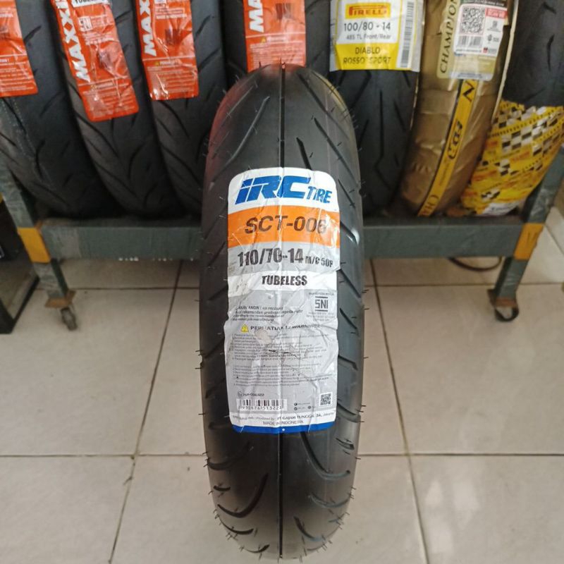 Ban IRC SCT-006 110/70 ring 14 Tubeless Ban depan pcx 160