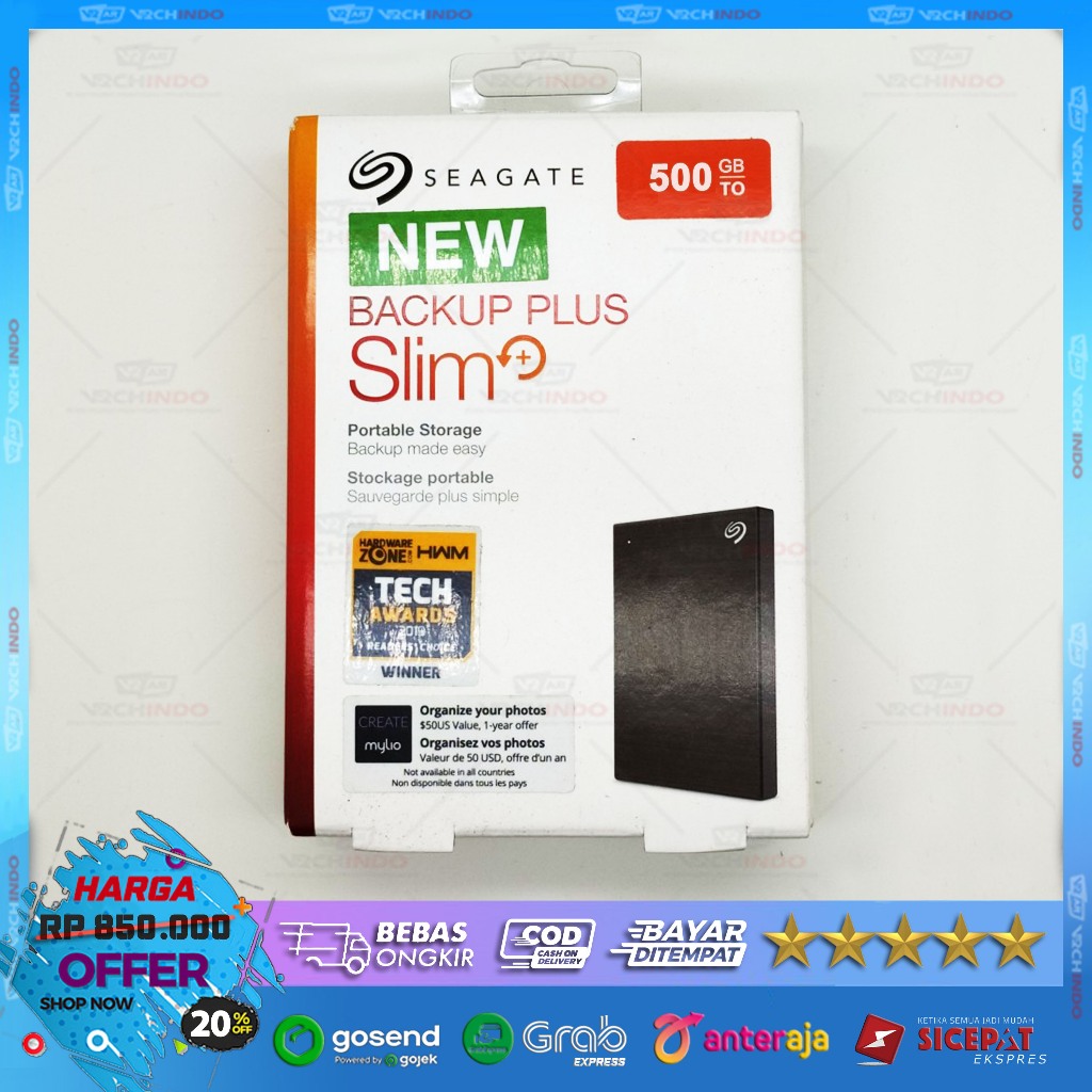HDD / Hardisk External 500GB / Hardisk Seagate Backup Plus Slim - Harddisk Eksternal Portable 